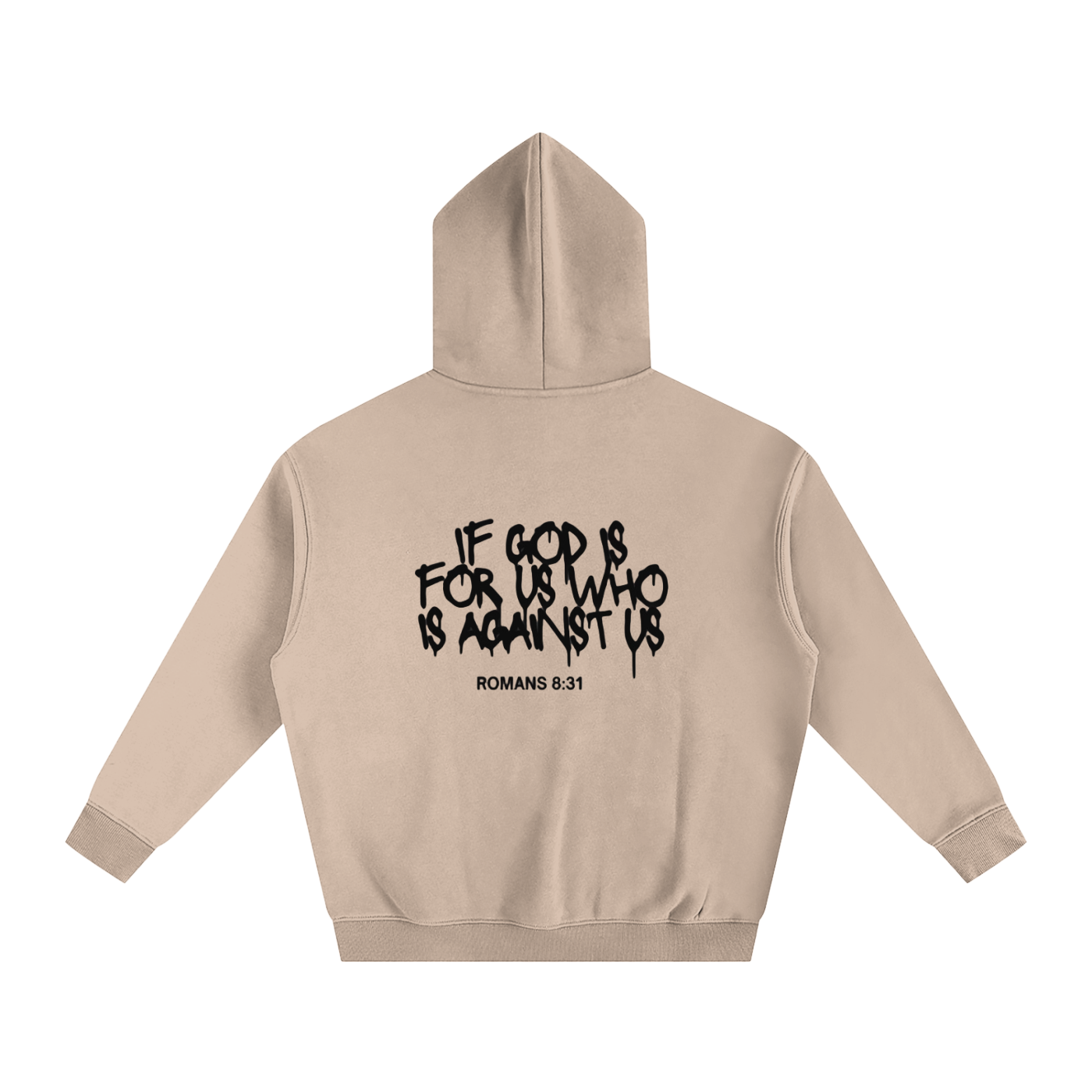 Romans 8:31 Oversize Fleeced Hoodie #2