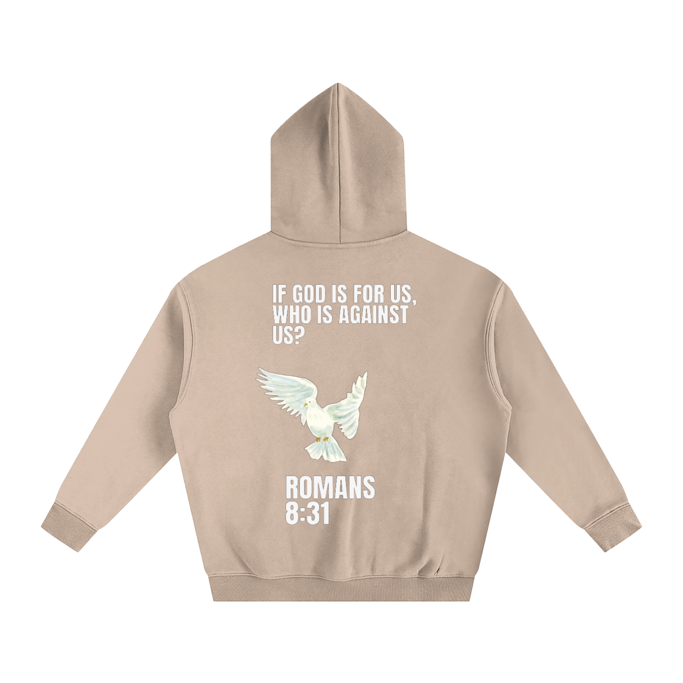 Romans 8:31 Oversize Fleeced Hoodie