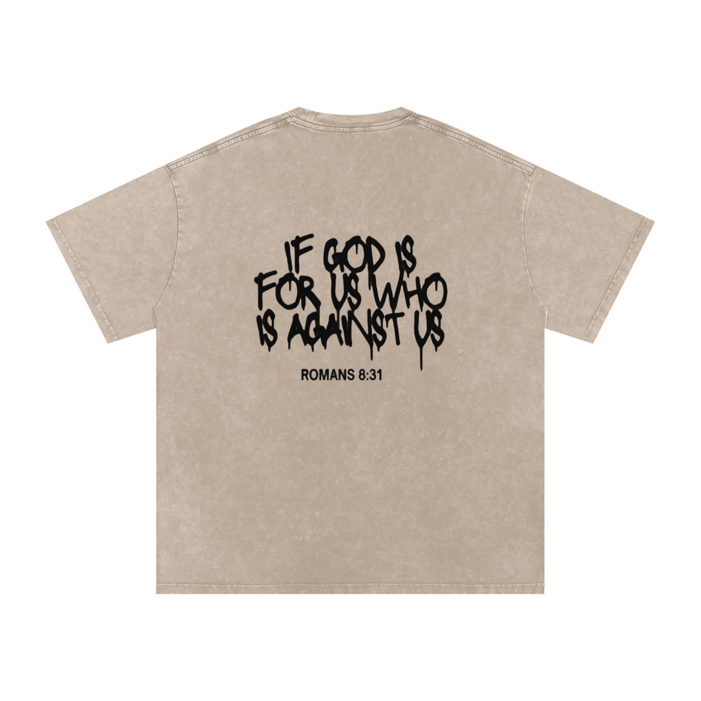 Romans 8:31 Oversized Cotton T-Shirt #2