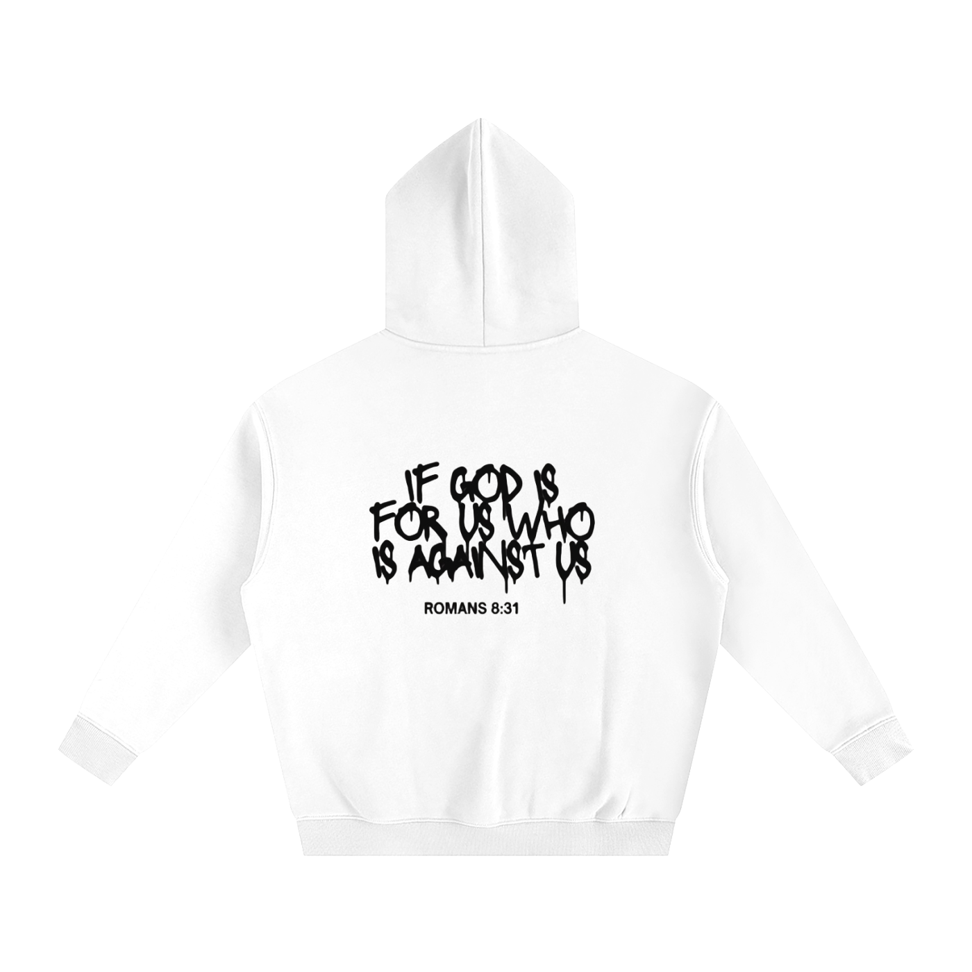 Romans 8:31 Oversize Fleeced Hoodie #2