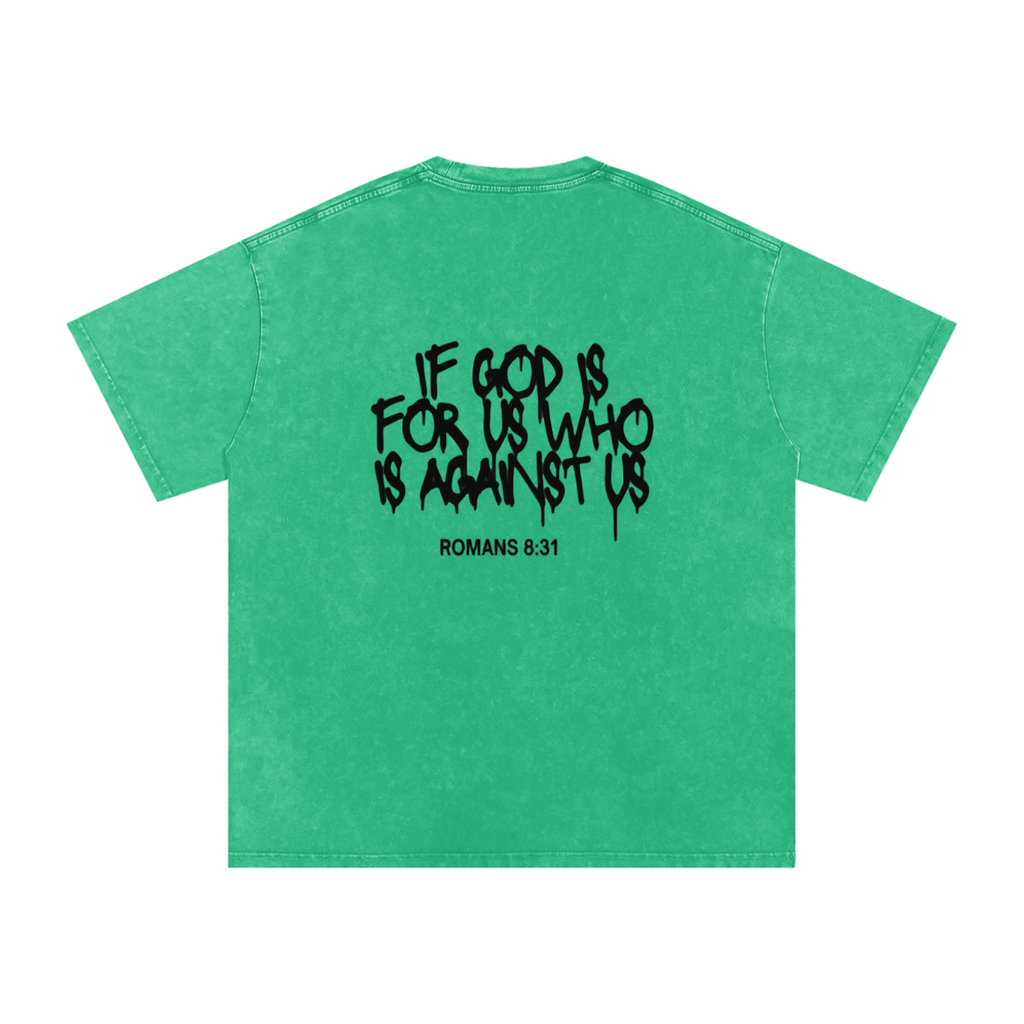 Romans 8:31 Oversized Cotton T-Shirt #2
