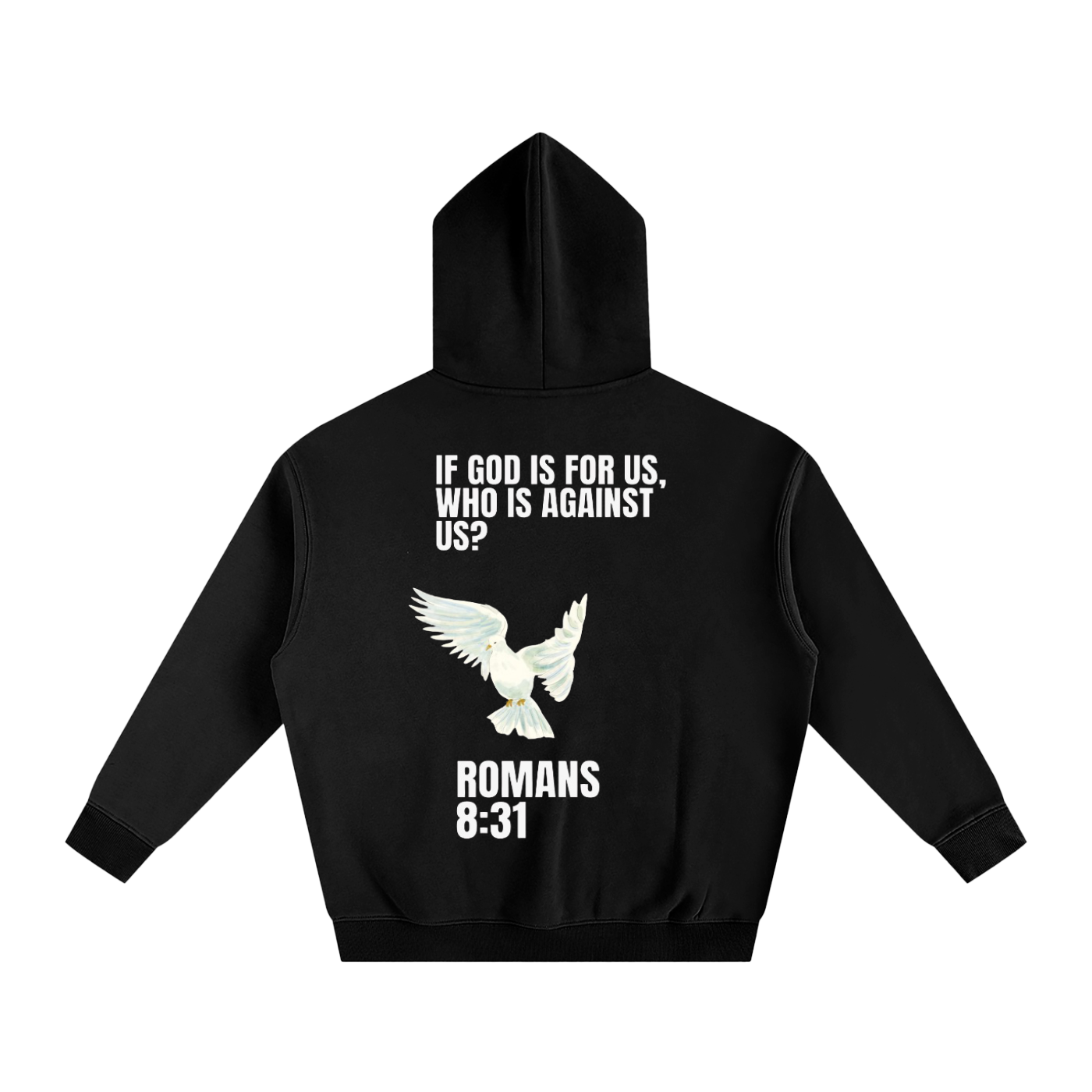 Romans 8:31 Oversize Fleeced Hoodie